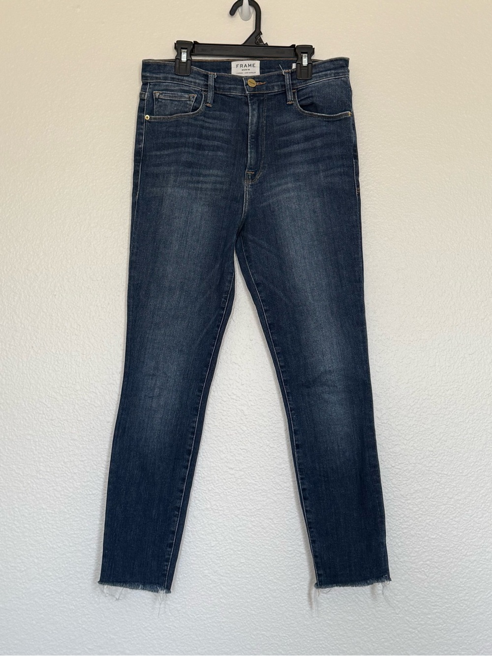 FRAME Denim: Ali High Rise Cigarette; skinny Jeans